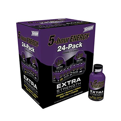 5-Hour Energy Shot, Extra Strength Grape, 1.93 Oz, 24 Count