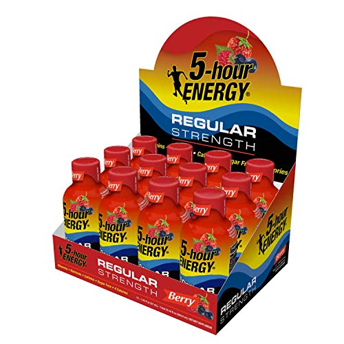5-Hour Energy Shot, Regular Strength Berry, 1.93 Ounce, 24 Count