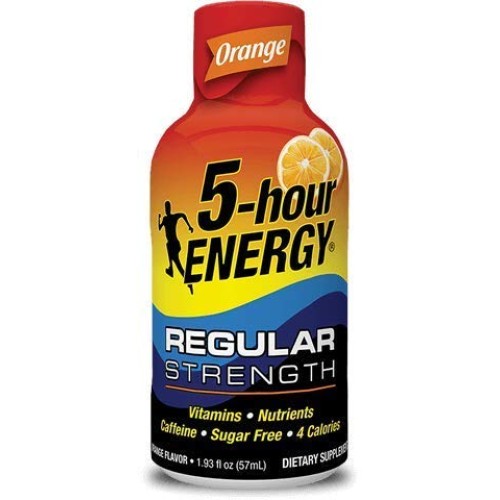 5-Hour Energy Shot, Regular Strength Orange, 1.93 Ounce, 24 Count