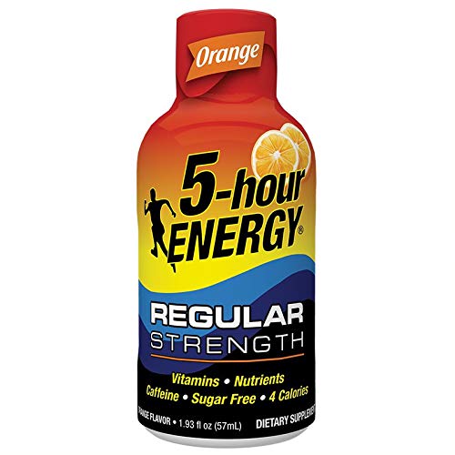 5-Hour Energy Shot, Regular Strength, Orange Flavor, 1.93 Ounce,