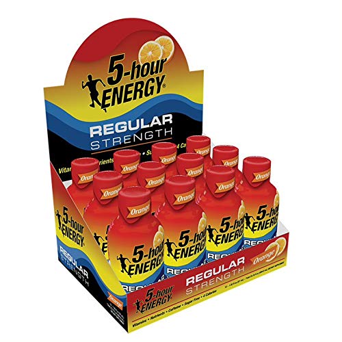 5-Hour Energy Shot, Regular Strength, Orange Flavor, 1.93 Ounce,