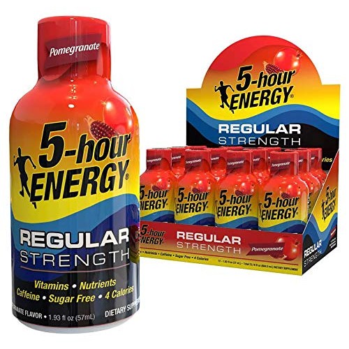 5-Hour Energy Shot, Regular Strength, Pomegranate, 1.93 Ounce, 1