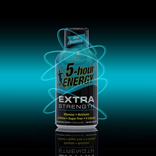 Extra Strength 5-Hour Energy Shots – Blue Raspberry – 24 Count