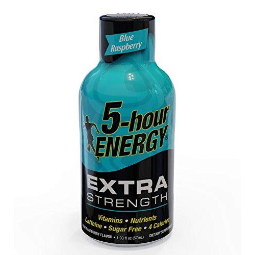 Extra Strength 5-Hour Energy Shots – Blue Raspberry – 24 Count
