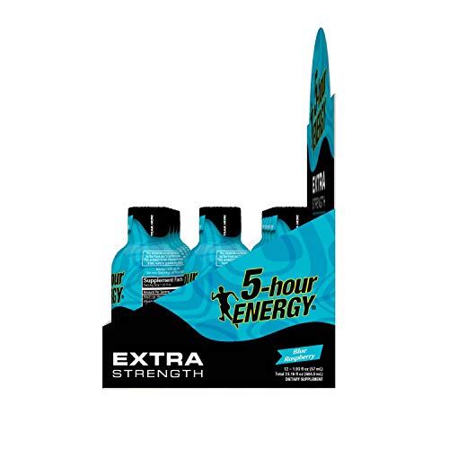 Extra Strength 5-Hour Energy Shots – Blue Raspberry – 24 Count