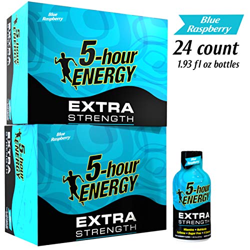 Extra Strength 5-Hour Energy Shots – Blue Raspberry – 24 Count