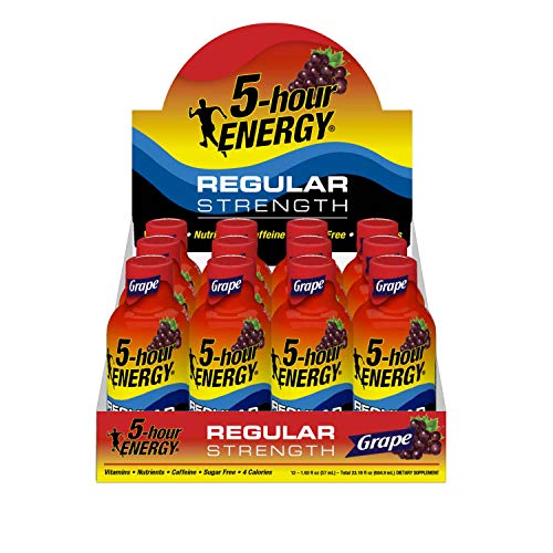 5-Hour Energy Shot, Regular Strength Grape, 1.93 Ounce, 24 Count