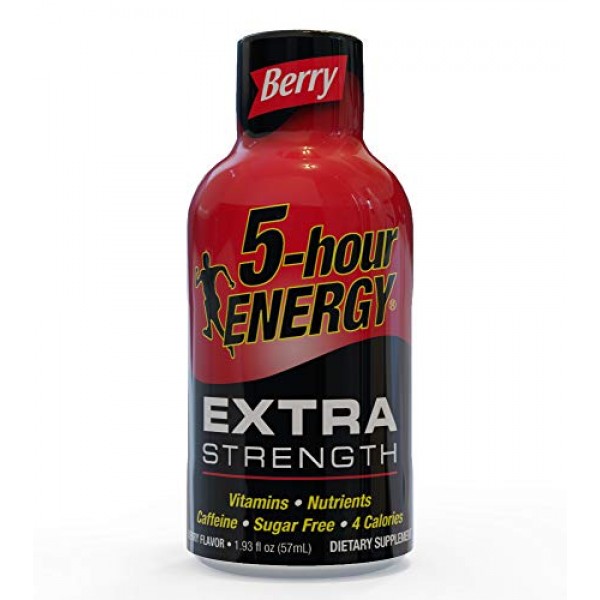 Extra Strength 5-hour ENERGY Shots – Berry Flavor – 24 Count