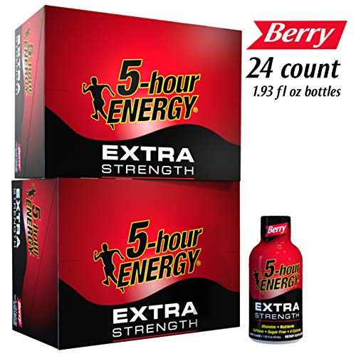 Extra Strength 5-Hour Energy Shots – Berry Flavor – 24 Count