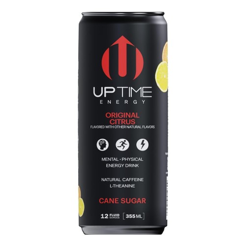 Uptime Original Citrus Cane Sugar 12 Pack, Premium Energy Drin