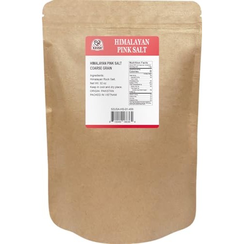 52USA Himalayan Pink Salt Coarse 2lb 907g, Gourmet Pure Crysta...