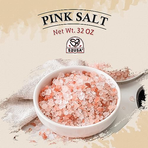 52USA Himalayan Pink Salt Coarse 2lb 907g, Gourmet Pure Crysta...