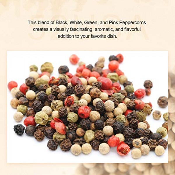52USA Rainbow Pepper 12oz, Peppercorn Blend of Grinder, Whole Wh...