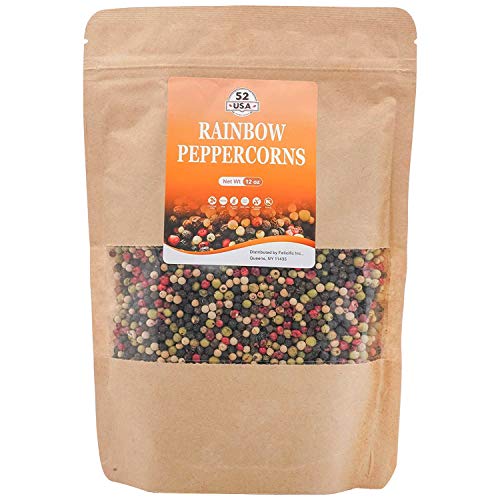 52Usa Rainbow Pepper 12Oz, Peppercorn Blend Of Grinder, Whole Wh