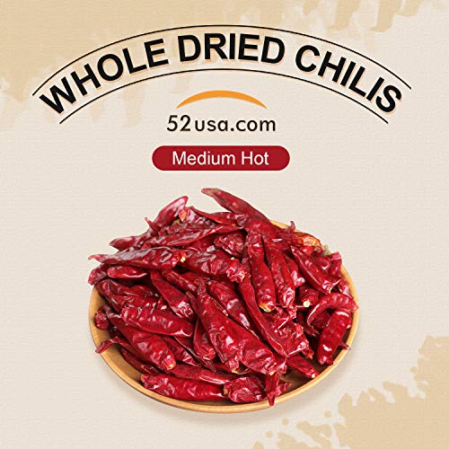52Usa Szechuan Red Dried Chilis, Whole Chili, Chinese Chili 4 Oz