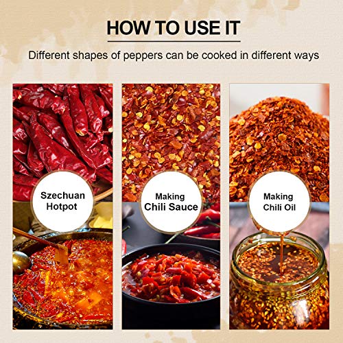52Usa Szechuan Red Dried Chilis, Whole Chili, Chinese Chili 4 Oz