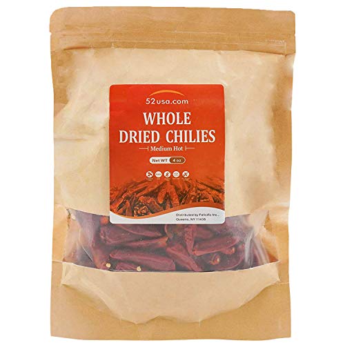 52Usa Szechuan Red Dried Chilis, Whole Chili, Chinese Chili 4 Oz