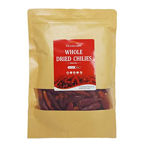 52Usa Szechuan Red Dried Chilis, Whole Chili, Mild Spicy Chinese