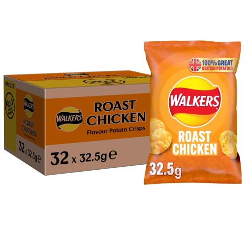 Walkers Crisps Roast Chicken X 32 1040G