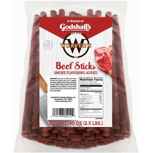 Weaver’S Beef Sticks 80 Original Mild Flavored 7” Beef Sticks