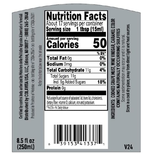 Colavita Aged Balsamic Vinegar Of Modena Igp, 3 Years, 8.5 Floz,