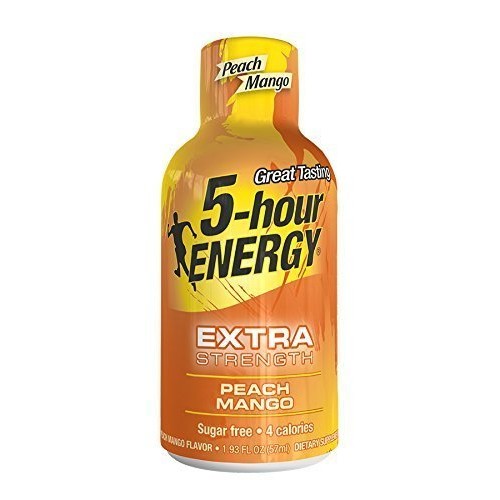 5-Hour Energy Extra Strength - Peach Mango - 1.93Fl.Oz Pack Of 60
