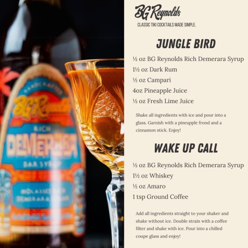 Bg Reynolds Natural Tiki Cocktail Cane Syrup, Rich Demerara, 375