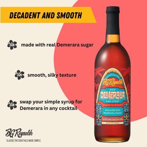 Bg Reynolds Natural Tiki Cocktail Cane Syrup, Rich Demerara, 375