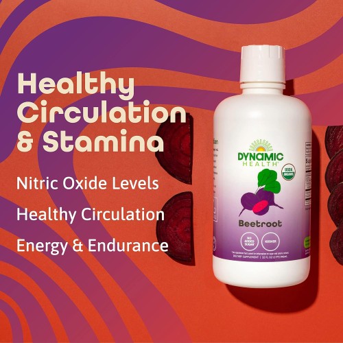 Dynamic Health Certified Organic Beetroot Dietary Supplement | N