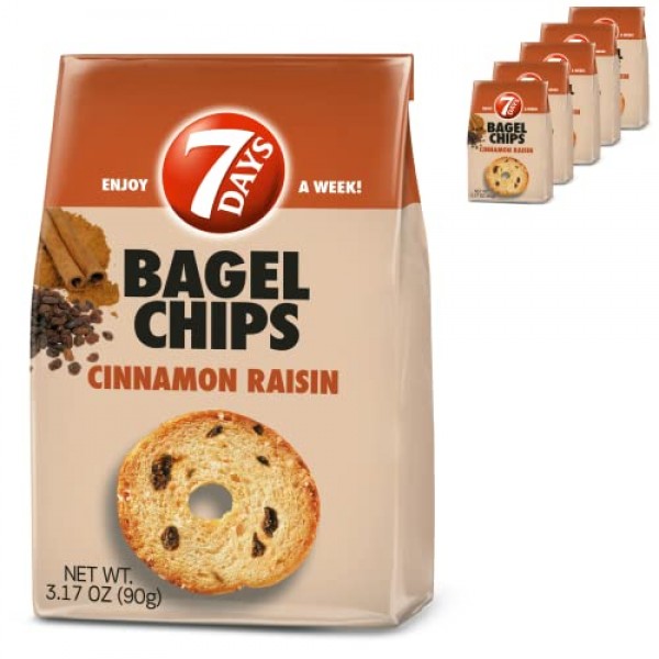 7Days Bagel Chips, Cinnamon Raisin, No Artificial Ingredients, N