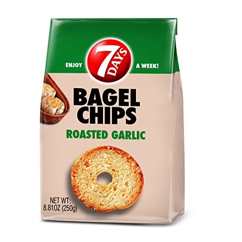 7Days Bagel Chips, Roasted Garlic, 8.81 Ounce Bag