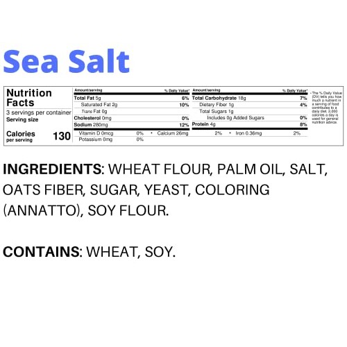 7Days Bagel Chips, Sea Salt, Gourmet Crackers, Non-Gmo Baked Sna