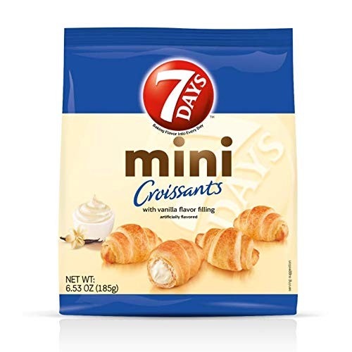 7Days Mini Croissants, Vanilla Filling, Perfect Breakfast Pastry
