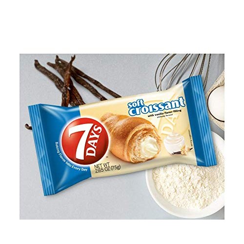7Days Soft Croissant, Vanilla Filling, Perfect Breakfast Pastry