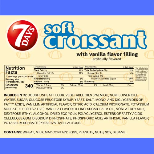 7Days Soft Croissant Variety Pack 24 Count, 6 Chocolate, 6 Van...