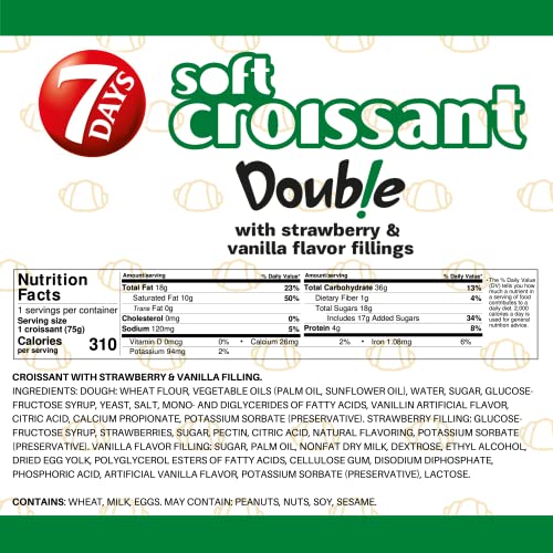 7Days Soft Croissant Variety Pack 24 Count, 6 Chocolate, 6 Van...