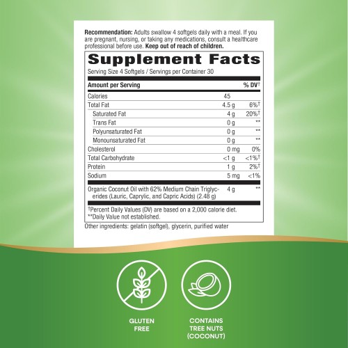 Nature's Way Coconut Oil, 62% MCTs(1)