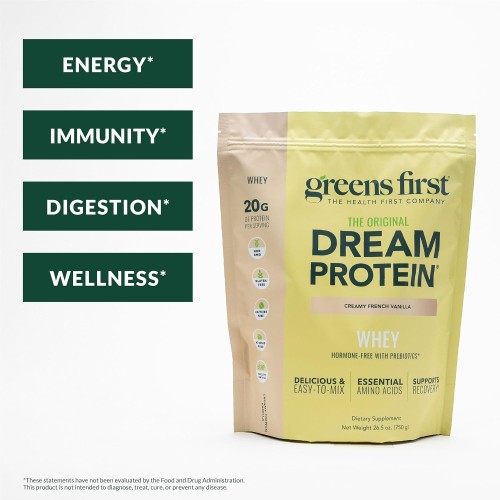 Dream Protein Whey Protein Powder, Creamy French Vanilla, 720 Gram