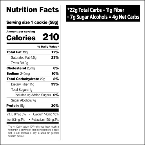 Quest Nutrition Peanut Butter Chocolate Chip Protein Cookie, Hig