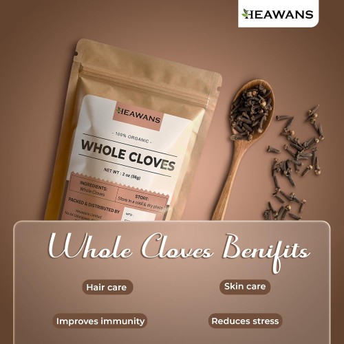 Heawans Hand Picked Premium Grade Organic Whole Cloves 2 Oz, Pac