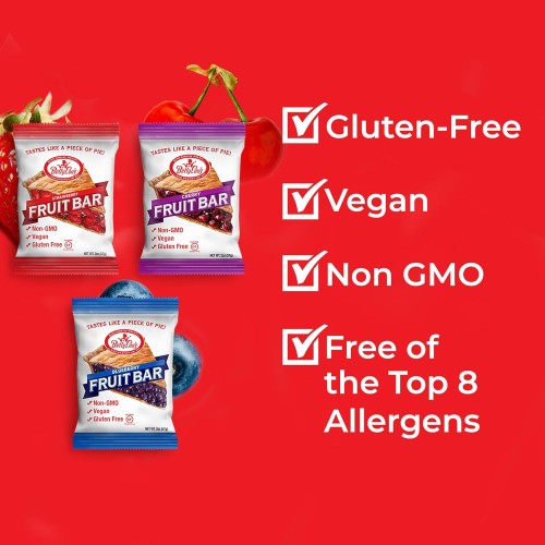 Betty Lous Fruit Bars 3 Flavor Variety Pack Blueberry,