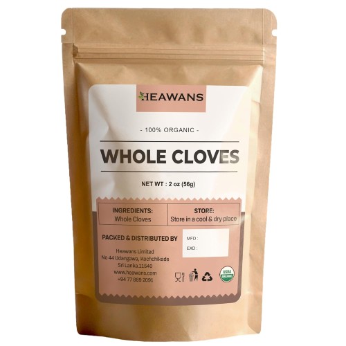 Heawans Hand Picked Premium Grade Organic Whole Cloves 2 Oz, Pac