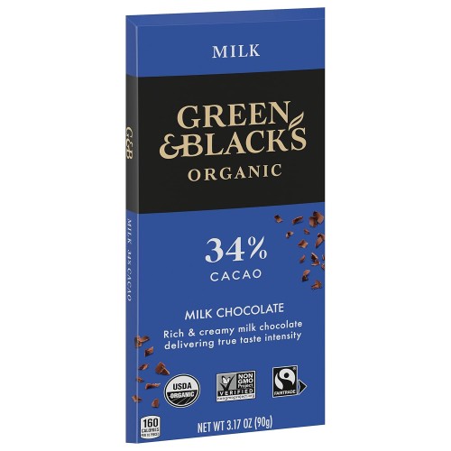 Green &Amp; Blacks Organic Milk Chocolate Bar, 34% Cacao, Easter Ch