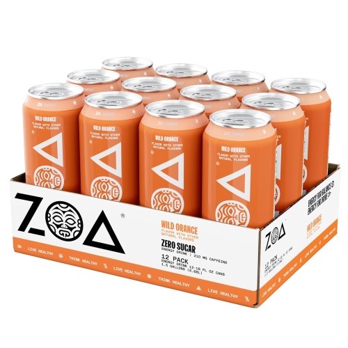 Zoa, Zero Sugar Energy Drink, Wild Orange, 16 Fl. Oz. Pack Of 1