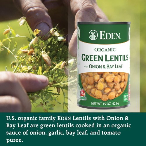 Eden Organic Lentils With Onion And Bay Leaf, 15-Ounce Cans Pac