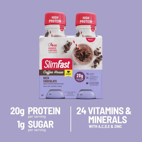 Slimfast Advanced Energy, Meal Replacement Shake, High Protein,