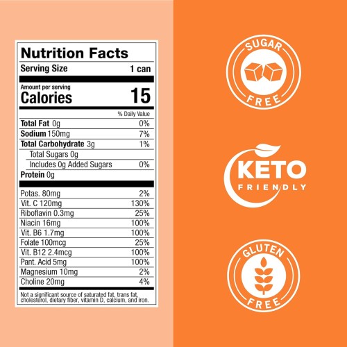 Zoa, Zero Sugar Energy Drink, Wild Orange, 16 Fl. Oz. Pack Of 1