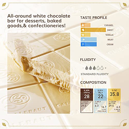Callebaut White Baking Chocolate - 11 lb 11 pound 11 Lbs