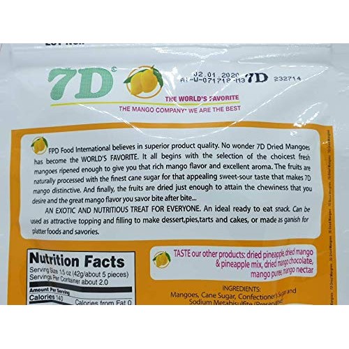 Naturally Delicious 7D Mangoes Tree Ripened Dried Mango 2 Pack
