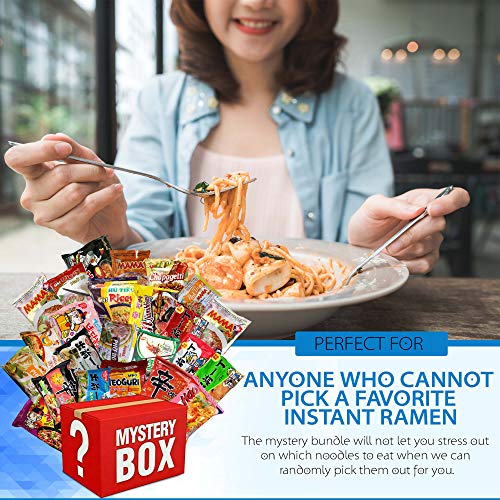 Mystery Asian Instant Ramen Variety Bundle With Spork Including